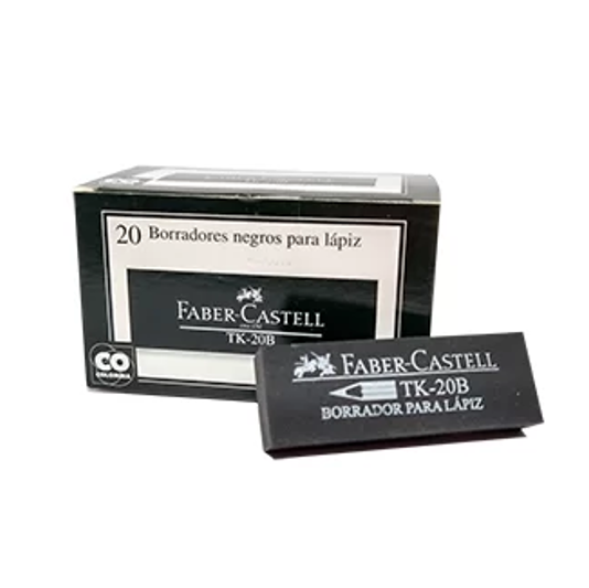 BORRADOR NEGRO GRANDE FABER CASTELL REF TK-20-B