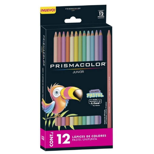 COLORES PRISMACOLOR X12 PASTEL LARGO JUNIOR