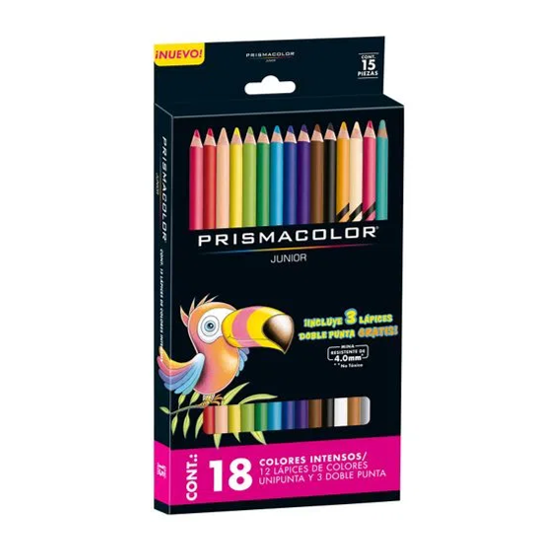 COLORES PRISMACOLOR X18 LARGO REDONDO JUNIOR