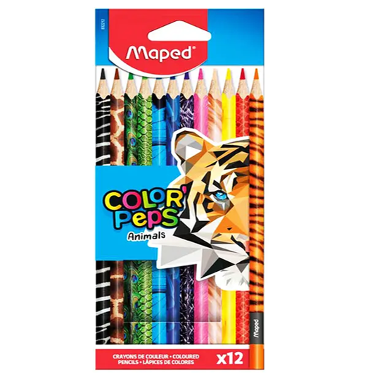 COLORES MAPED ANIMALES X12