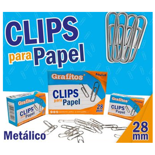 CLIPS COLORES X100 GRAFITOS SU-028