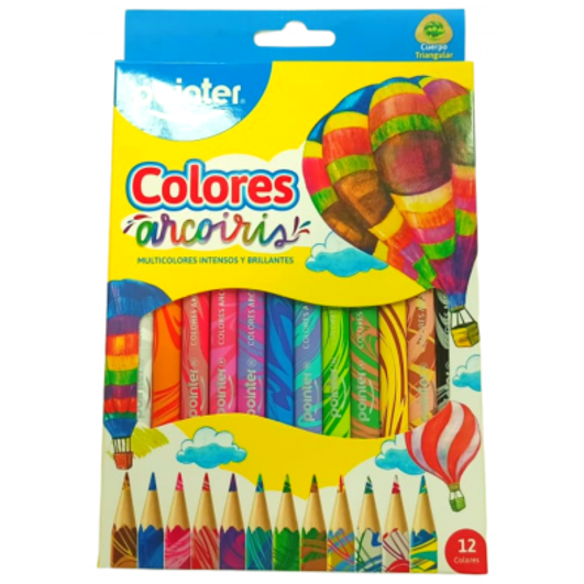 COLORES POINTER JUMBO ARCOIRIS X12 MCP-12JB