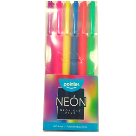 EST BOLIGRAFO GEL COLORES NEON POINTER X6 0.8MM GP-2212-N