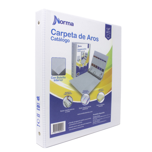 PASTA CATALOGO 1.0R CARTA 200 HOJAS NORMA