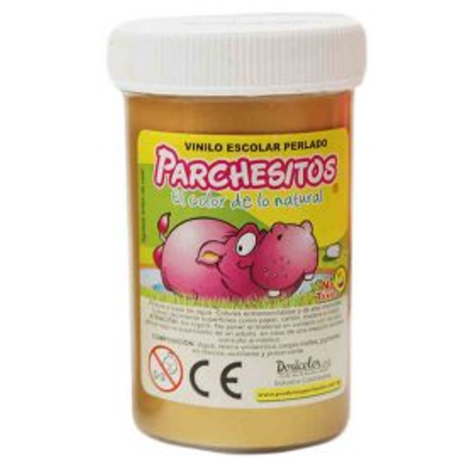VINILO PERLADO PARCHESITOS X125 DORADO CLARO