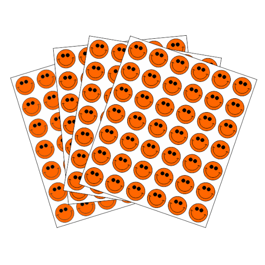 ROTULOS ADHES CARITA FELIZ X294 REF 16 NARANJA RADIANTTE DIMATIC