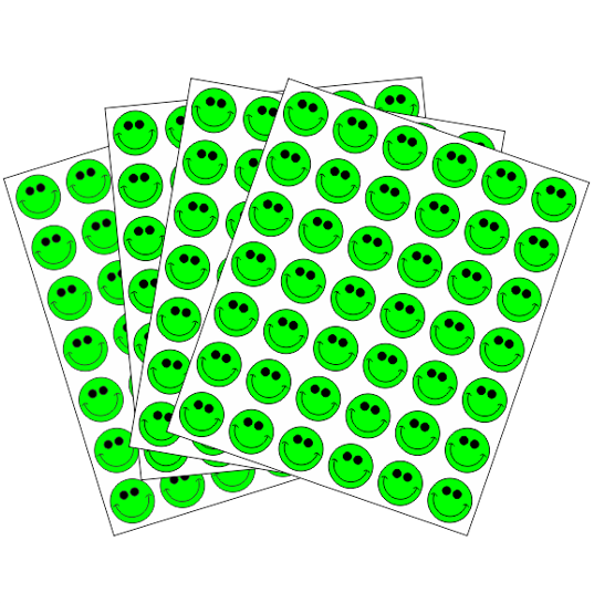 ROTULOS ADHES  CARITA FELIZ X294 REF 16 VERDE RADIANTE DIMATIC