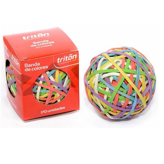BANDAS DE CAUCHO COLORES TRITON X170 UNIDADES