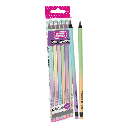 LAPIZ EST FLOWER POWER PRIMAVERA X6 PASTEL
