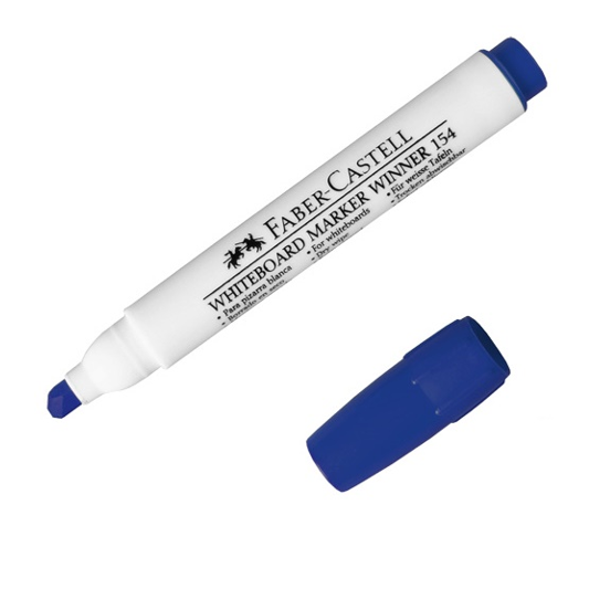 MARCADOR BORRABLE FABER 154 AZUL